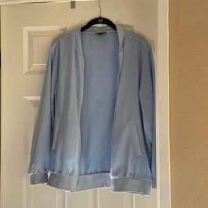 Topshop Baby Blue Bomber Jacket